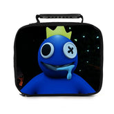 Rainbow Friends PU Leather Portable Lunch Box School Tote Storage Picnic Bag