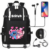 Lilo & Stitch Stitch #7 USB Charging Backpack School NoteBook Laptop Travel Bags