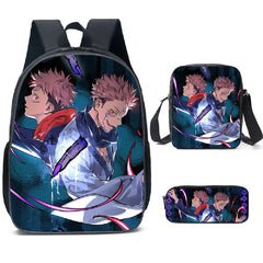 Jujutsu Kaisen Schoolbag Backpack Lunch Bag Pencil Case Set Gift for Kids Students