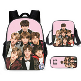 Bangtan Boys BTS Schoolbag Backpack Lunch Bag Pencil Case Set Gift for Kids Students