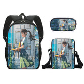 Suzume no Tojimari Schoolbag Backpack Lunch Bag Pencil Case 3pcs Set Gift for Kids Students