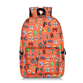 Alphabetic Full Printed Backpack Schoolbag Travel Notebook Bag for Kids Students