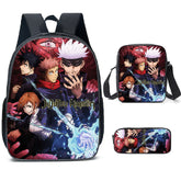 Jujutsu Kaisen Schoolbag Backpack Lunch Bag Pencil Case Set Gift for Kids Students