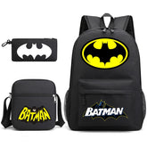 Batman SchoolBag Backpack Shoulder Bag Book Pencil Bags 3pcs Set