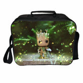 Groot PU Leather Portable Lunch Box School Tote Storage Picnic Bag