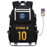 Football Neymar USB Charging Backpack School NoteBook Laptop Travel Bags