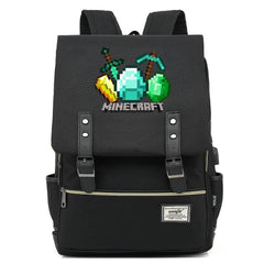 Minecraft Cosplay Canvas Travel Backpack School Bag