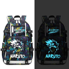 Anime Naruto USB Charging Backpack School NoteBook Laptop Travel Bags
