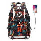 Dragon Ball Goku #10 USB Charging Backpack School NoteBook Laptop Travel Bags