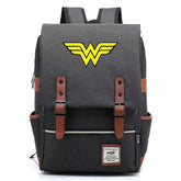 DC Wonder Woman Diana Prince Canvas Travel Backpack Notebook School Bag