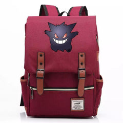 Pokemon Gengar Canvas Travel Backpack School Notebook Bag