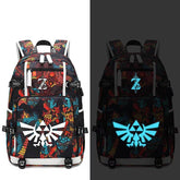 The Legend of Zelda USB Charging Backpack School NoteBook Laptop Travel Bags