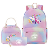 My Little Pony Pink Starry Sky SchoolBag Backpack Lunch Box Bag Book Pencil Bags 3pcs Set