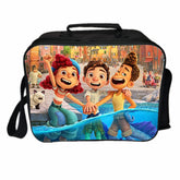 Luca Alberto Monster PU Leather Portable Lunch Box School Tote Storage Picnic Bag