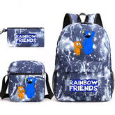 Rainbow Friends #1 SchoolBag Backpack Shoulder Bag Book Pencil Bags 3pcs Set