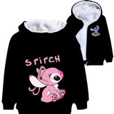 Stitch Pullover Hoodie Sweatshirt Autumn Winter Unisex Sweater Zipper Jacket for Kids Boy Girls