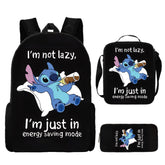 Lilo Stitch Schoolbag Backpack Lunch Bag Pencil Case 3pcs Set Gift for Kids Students