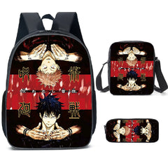 Jujutsu Kaisen Schoolbag Backpack Lunch Bag Pencil Case Set Gift for Kids Students
