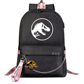 Jurassic World USB Charging Backpack Schoolbag Notebook Bag Gifts for Kids Students