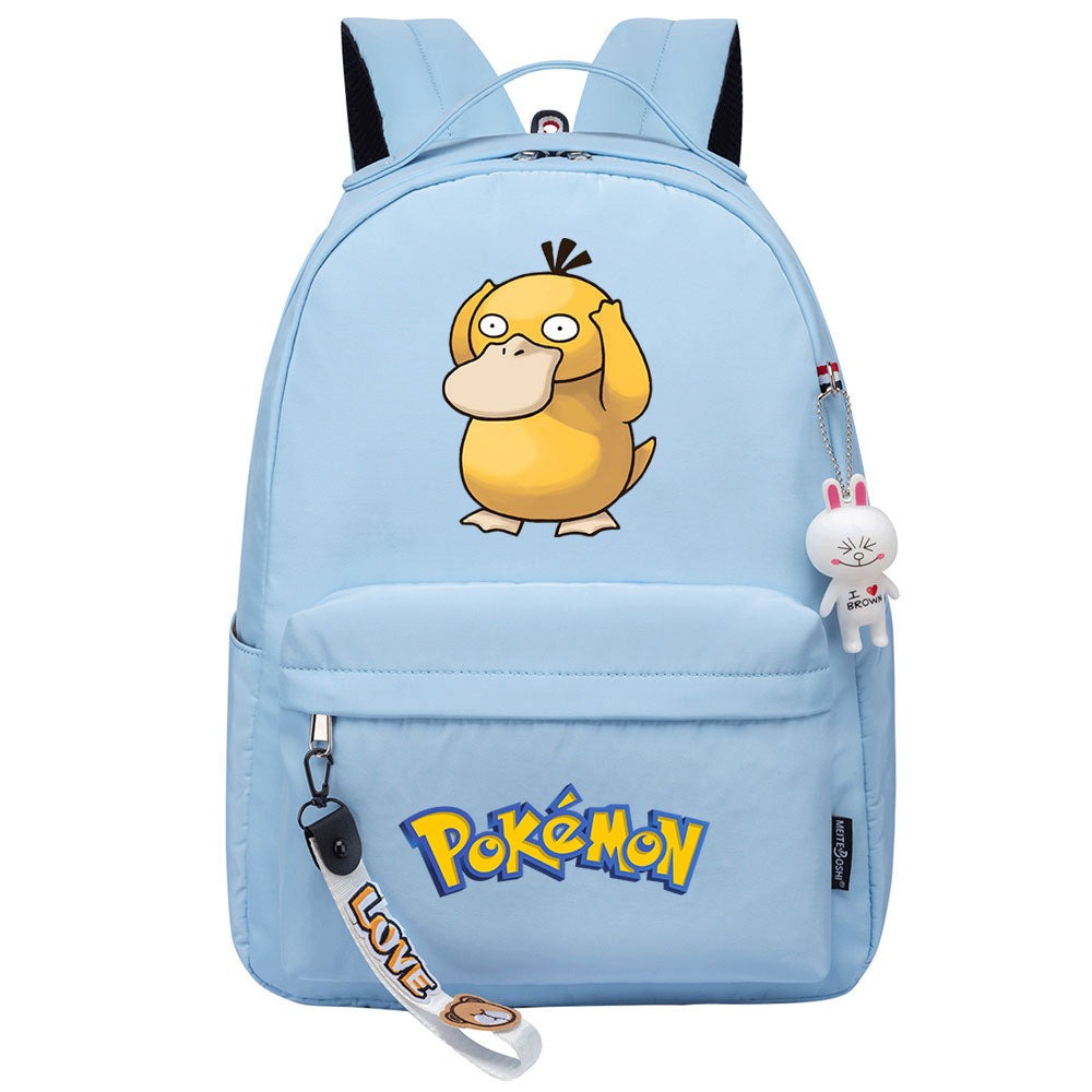 Pokemon Psyduck USB Charging Backpack Shoolbag Notebook Bag Gifts for Kids Students