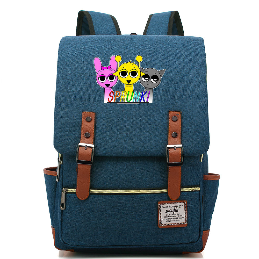 Sprunki Cosplay Canvas Travel Backpack School Bag