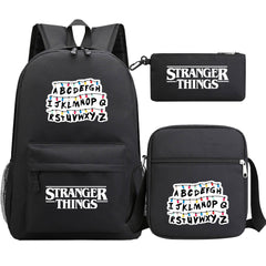 Strangers Things SchoolBag Backpack Shoulder Bag Book Pencil Bags 3pcs Set