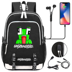 Game Unspeakable Frog USB Charging Backpack School Note Book Laptop Travel Bags