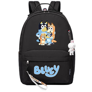Bluey USB Charging Backpack Shoolbag Notebook Bag Gifts for Kids Students
