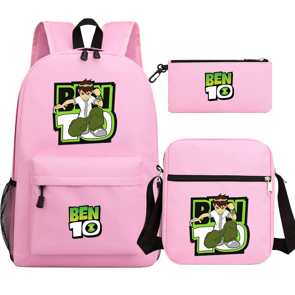 Ben 10 Ben Tennyson SchoolBag Backpack Shoulder Bag Book Pencil Bags 3pcs Set