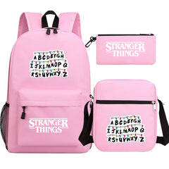 Strangers Things SchoolBag Backpack Shoulder Bag Book Pencil Bags 3pcs Set
