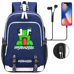 Game Unspeakable Frog USB Charging Backpack School Note Book Laptop Travel Bags
