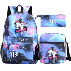 Vinicius Junior Football Player SchoolBag Backpack Shoulder Bag Book Pencil Bags 3pcs Set