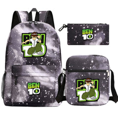 Ben 10 Ben Tennyson SchoolBag Backpack Shoulder Bag Book Pencil Bags 3pcs Set