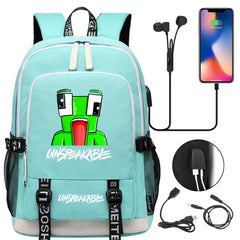 Game Unspeakable Frog USB Charging Backpack School Note Book Laptop Travel Bags
