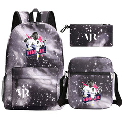 Vinicius Junior Football Player SchoolBag Backpack Shoulder Bag Book Pencil Bags 3pcs Set
