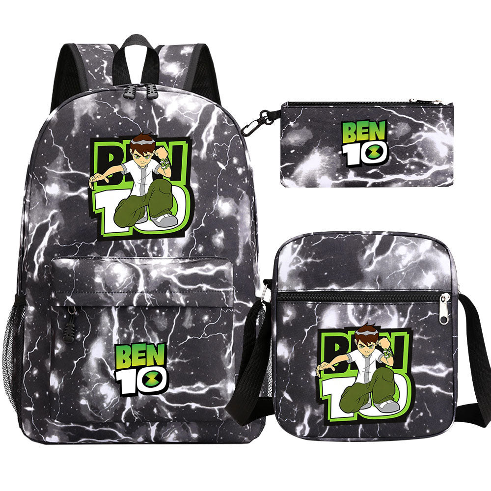 Ben 10 Ben Tennyson SchoolBag Backpack Shoulder Bag Book Pencil Bags 3pcs Set