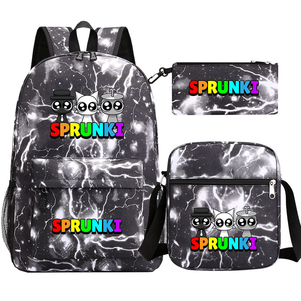 Sprunki SchoolBag Backpack Shoulder Bag Book Pencil Bags  3pcs Set