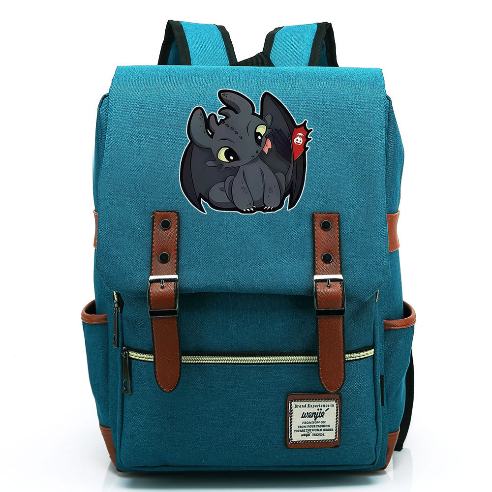 How to Train Your Dragon Canvas Travel Backpack School Book Bag