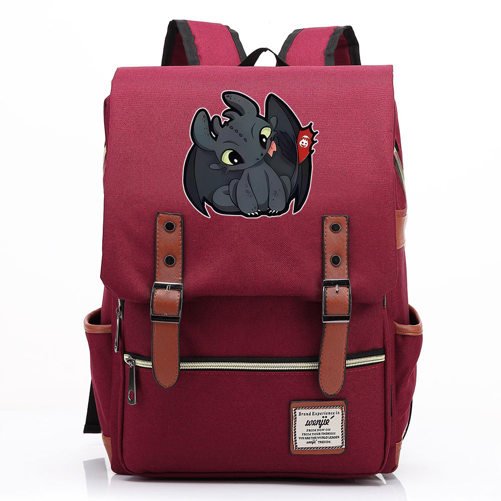 How to Train Your Dragon Canvas Travel Backpack School Book Bag
