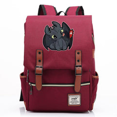 How to Train Your Dragon Canvas Travel Backpack School Book Bag