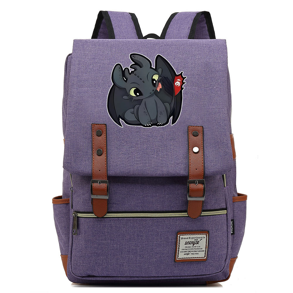 How to Train Your Dragon Canvas Travel Backpack School Book Bag