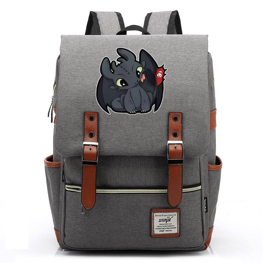 How to Train Your Dragon Canvas Travel Backpack School Book Bag