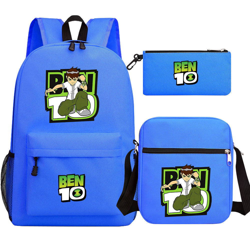 Ben 10 Ben Tennyson SchoolBag Backpack Shoulder Bag Book Pencil Bags 3pcs Set