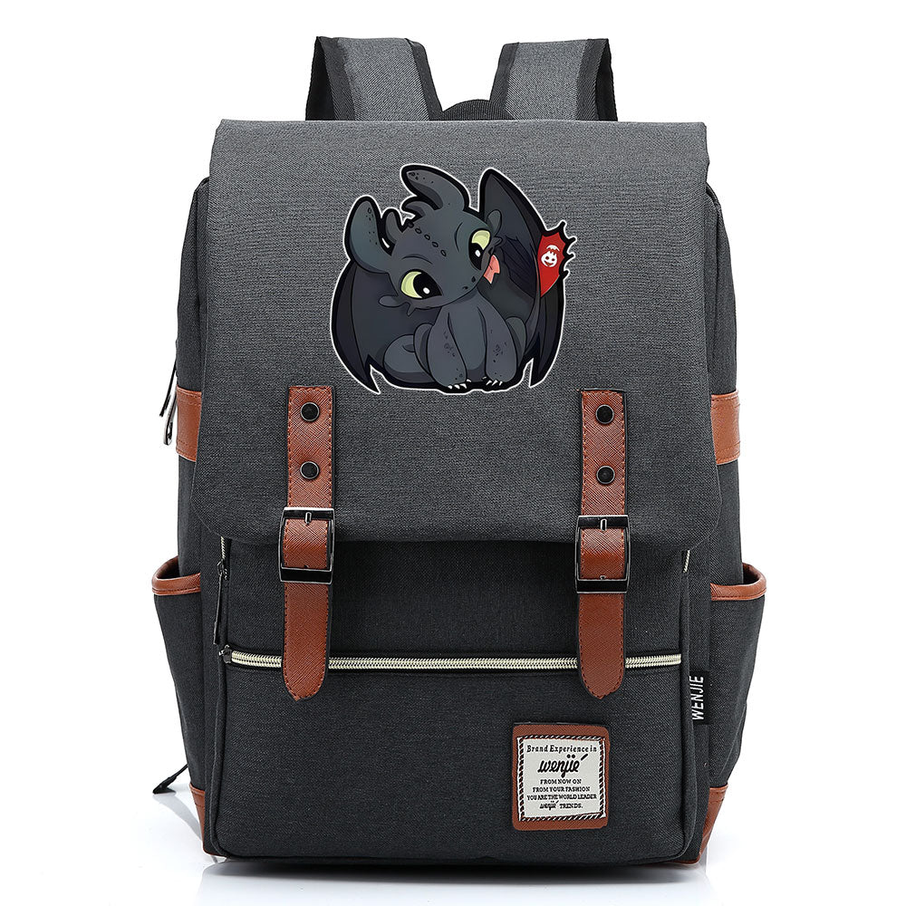 How to Train Your Dragon Canvas Travel Backpack School Book Bag