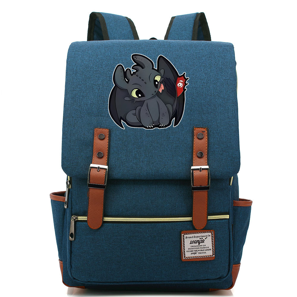 How to Train Your Dragon Canvas Travel Backpack School Book Bag