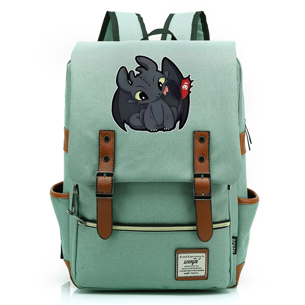 How to Train Your Dragon Canvas Travel Backpack School Book Bag