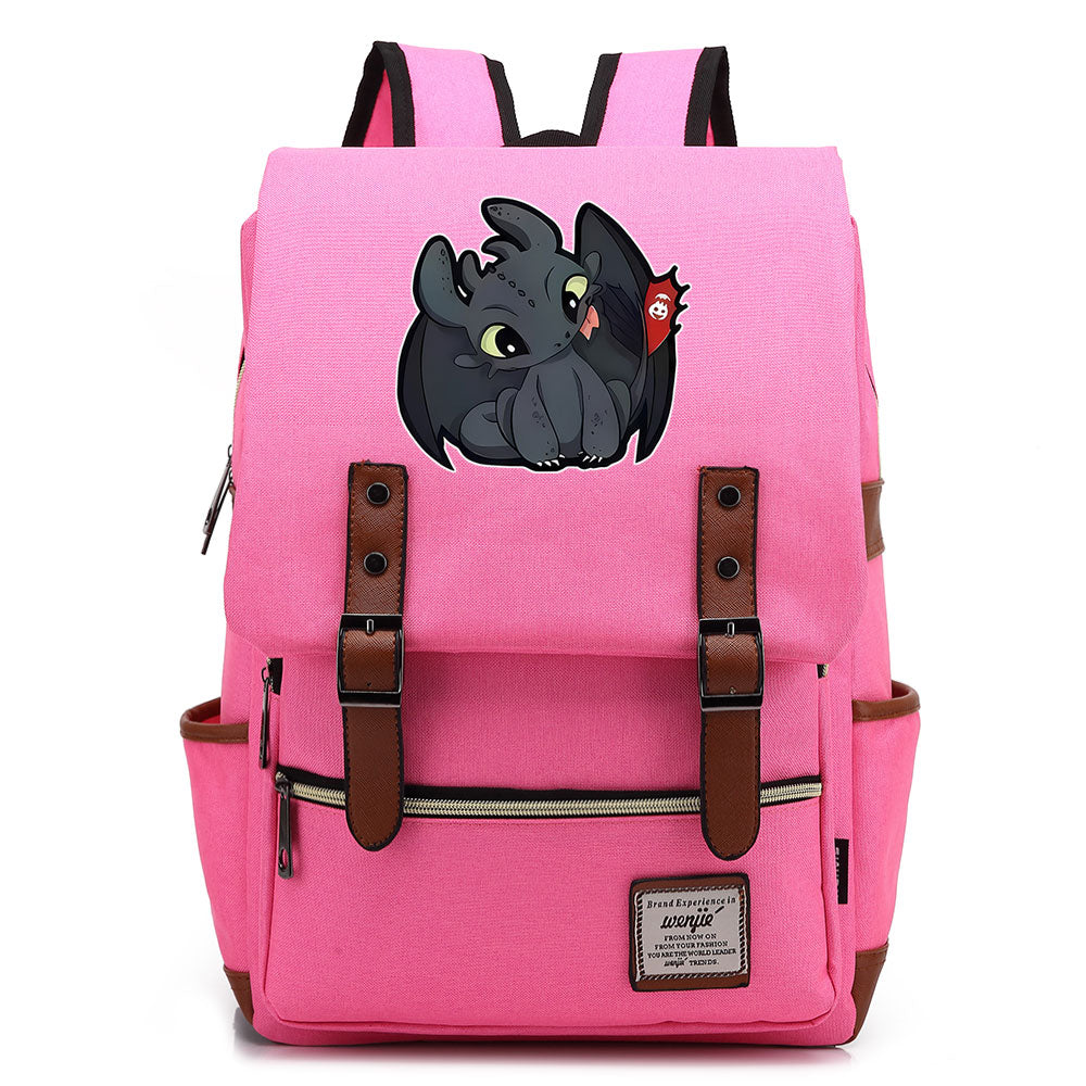 How to Train Your Dragon Canvas Travel Backpack School Book Bag