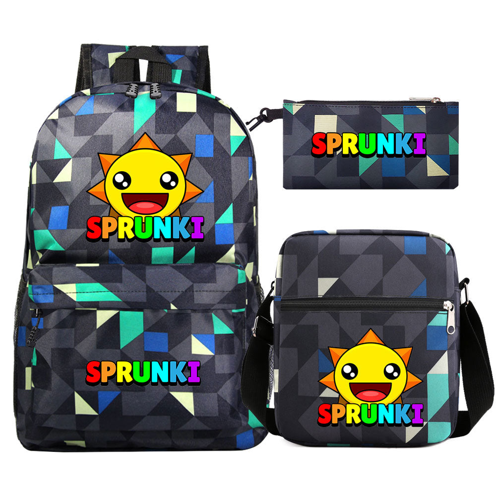 Sprunki SchoolBag Backpack Shoulder Bag Book Pencil Bags  3pcs Set