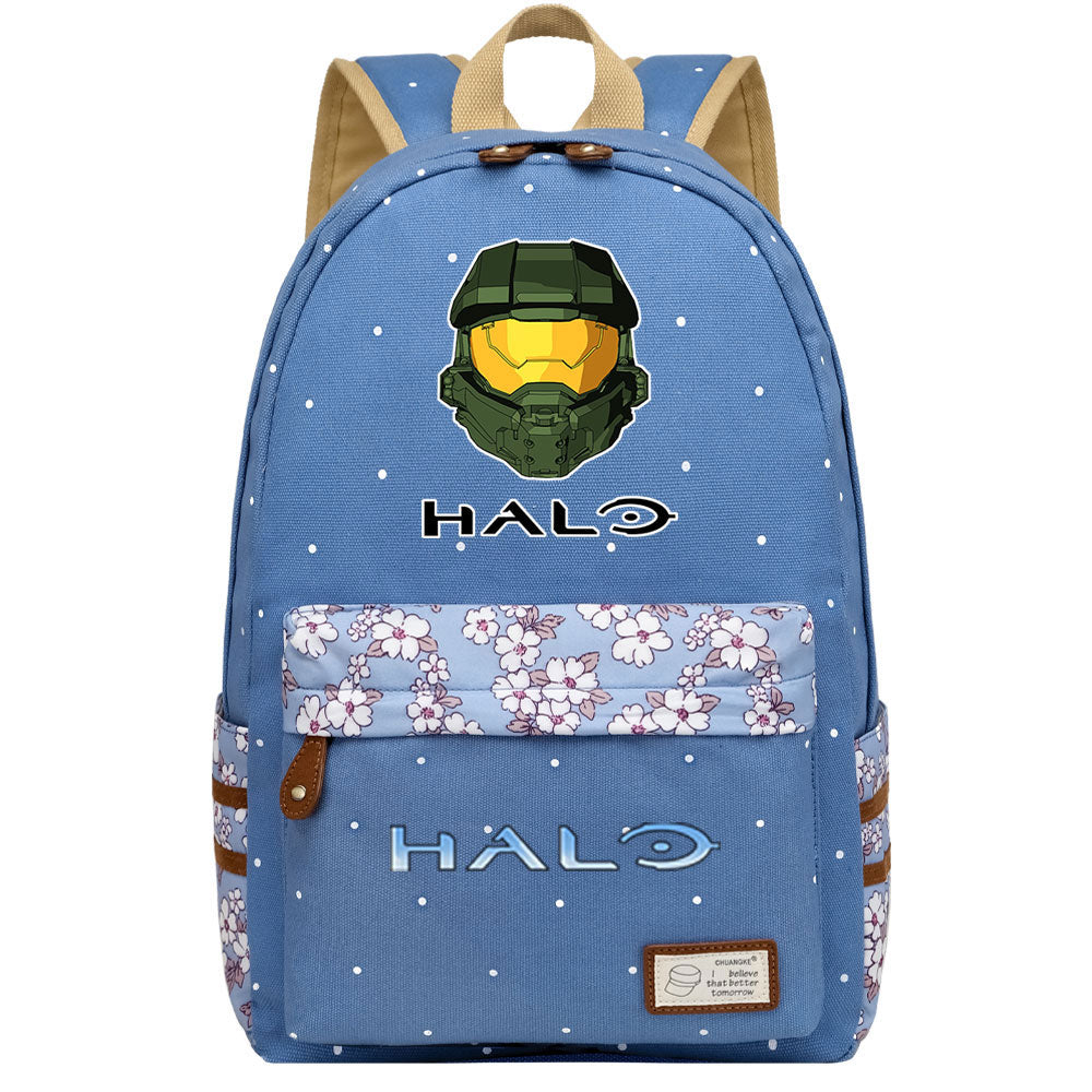 Halo Infinite Fashion Canvas Travel Backpack School Bag