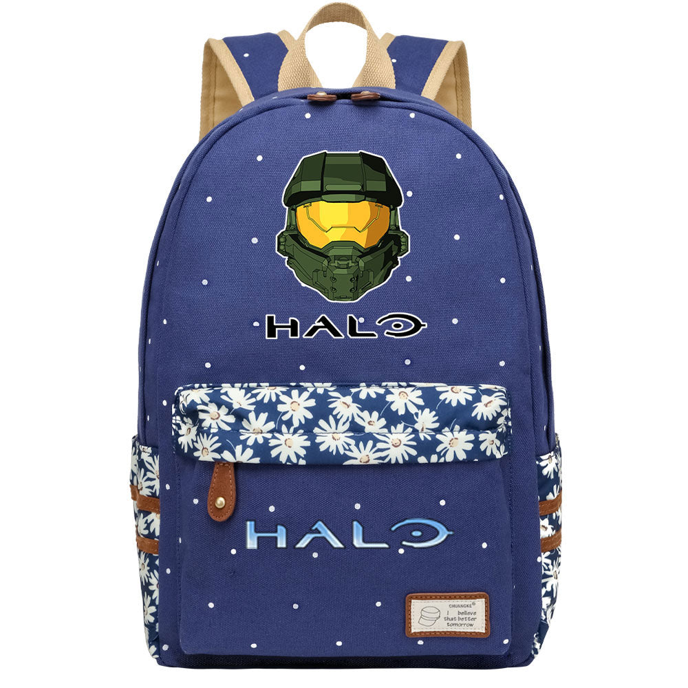 Halo Infinite Fashion Canvas Travel Backpack School Bag